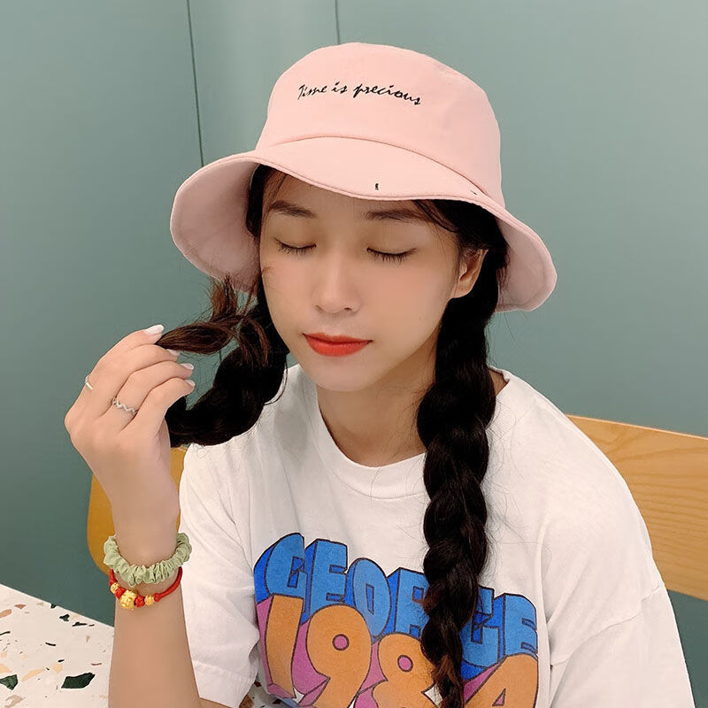 法波淇日本学生帽渔夫帽女夏日系文艺ins韩版学生日系字母刺绣遮睑