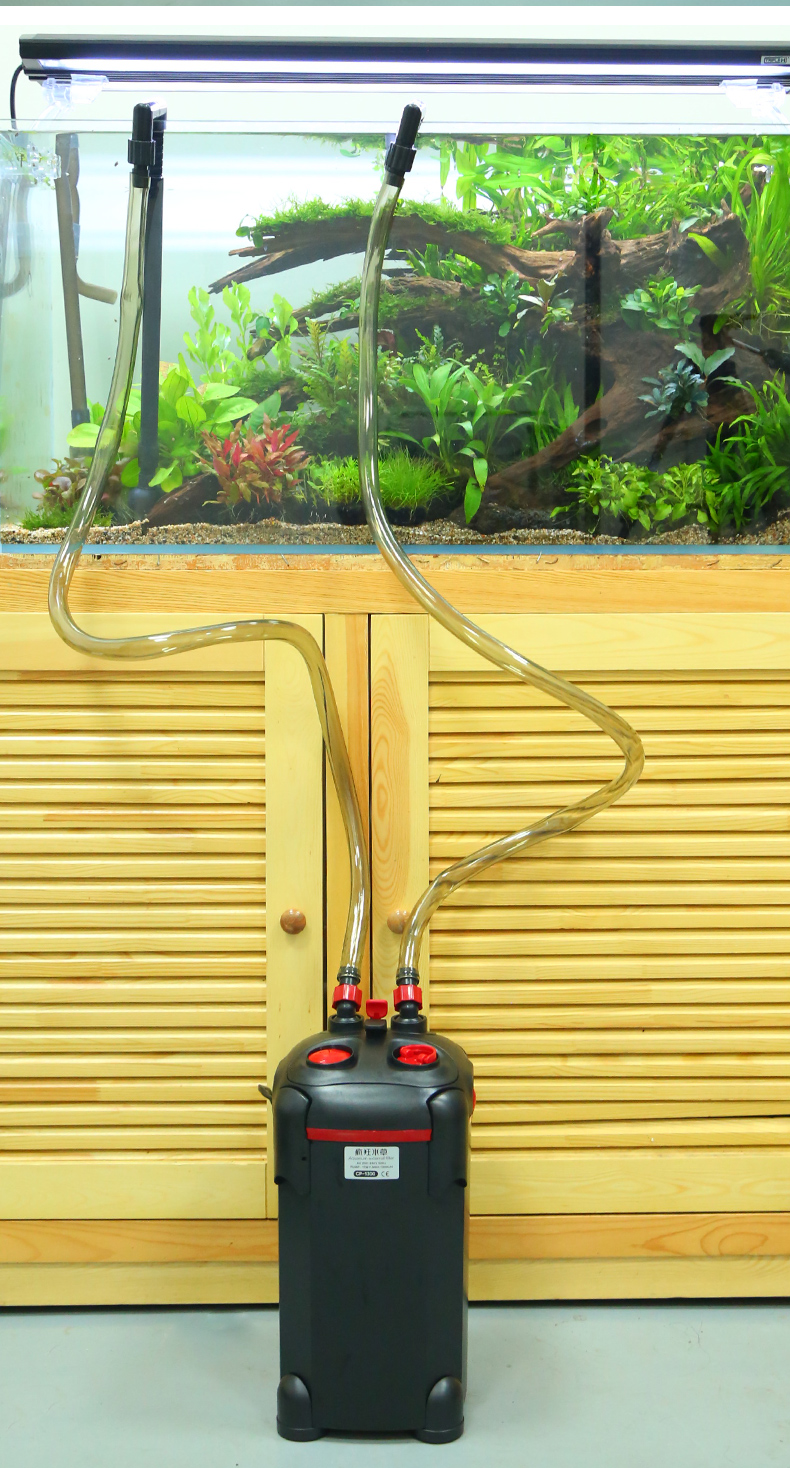 疯狂水草鱼缸过滤桶外置低音过滤器循环泵水草缸滤筒滤桶缸外cs1400uv