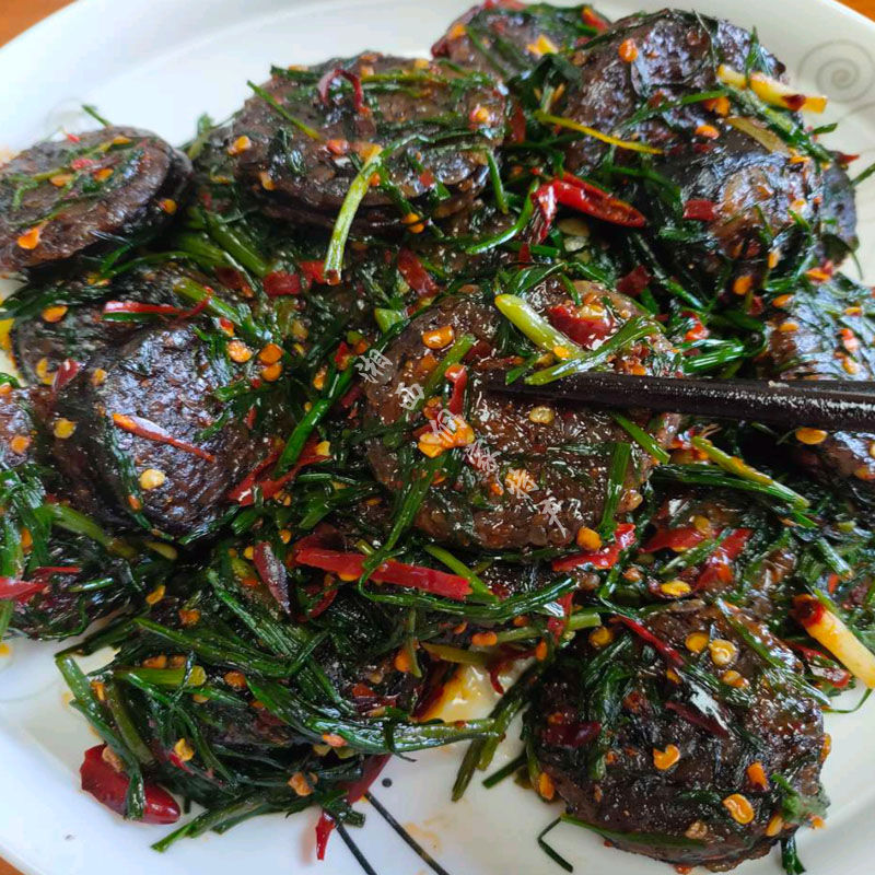 湖南特产农家纯手工制作香糯脆血灌肠猪血粑糯米血粑1斤4斤