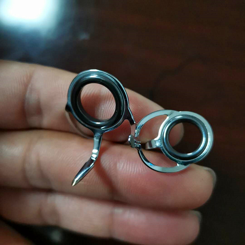 路亚竿陶瓷导线环不锈钢双脚陶瓷导环套装路亚海竿导线环diy抛竿手竿