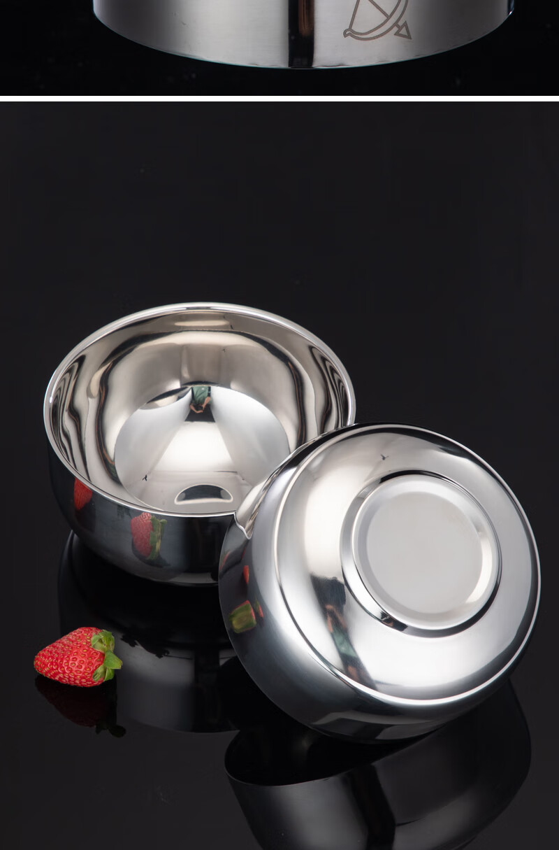 食堂碗不锈钢碗儿童宝宝304双层防烫隔热刻字定制幼儿园家用饭碗304