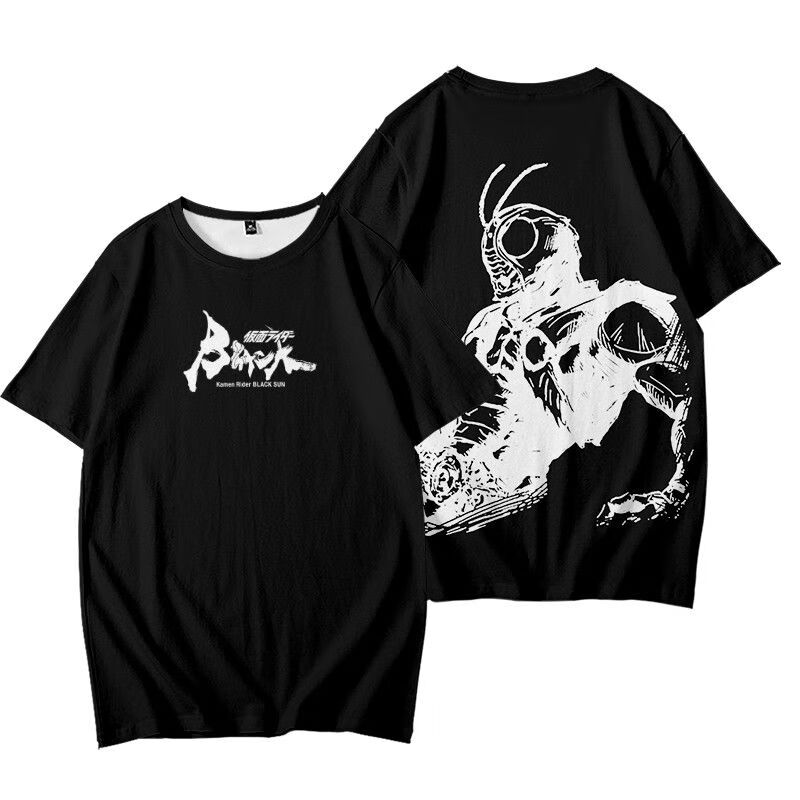 假面骑士blacksun南光太郎短袖动漫二次t恤夏季宽松衣服大码潮 6-t恤