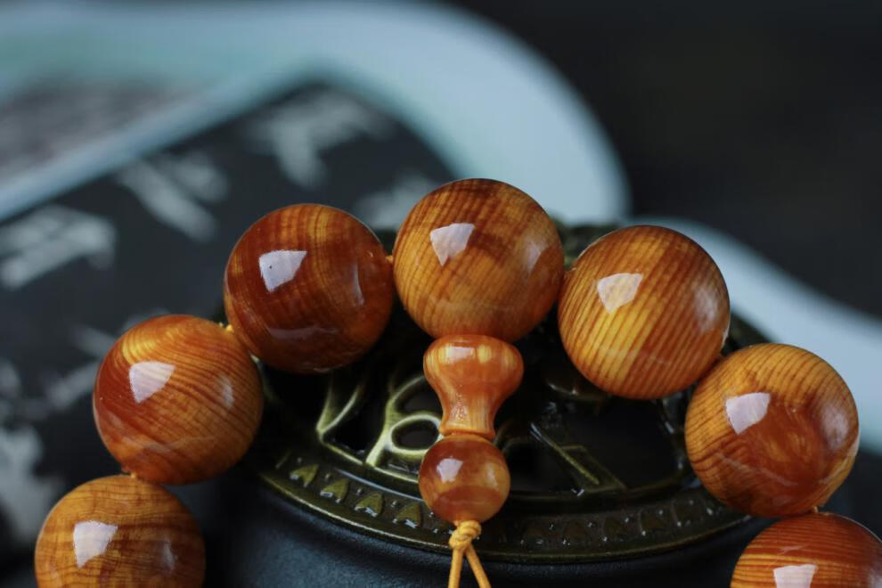 血龙木手串 印尼血龙木手串包浆满血丝念珠2.