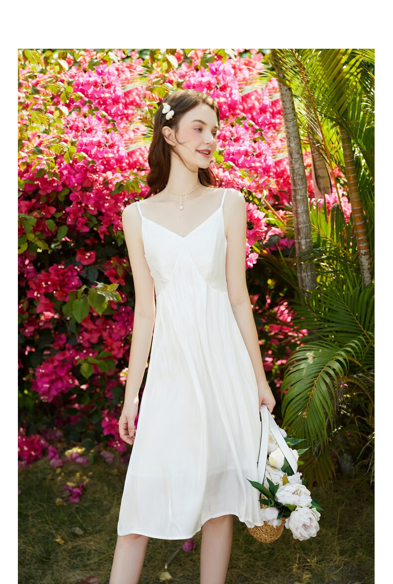 zklady2022夏季新款流光纱暮云纱吊带连衣裙子法式初恋超仙女海边度假