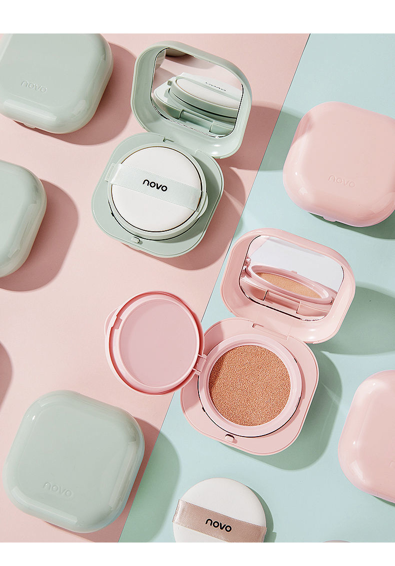 novo气垫bb霜防水防汗控油遮保湿瑕持久02柔雾自然亮肤关注