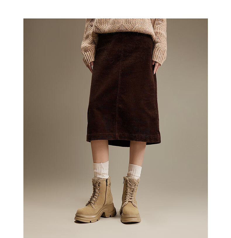 C.BANNER Fleece-Lined Martin Boots for Women, Thick-Soled Ankle Boots A24620605, Camel Color, Size 36 2
