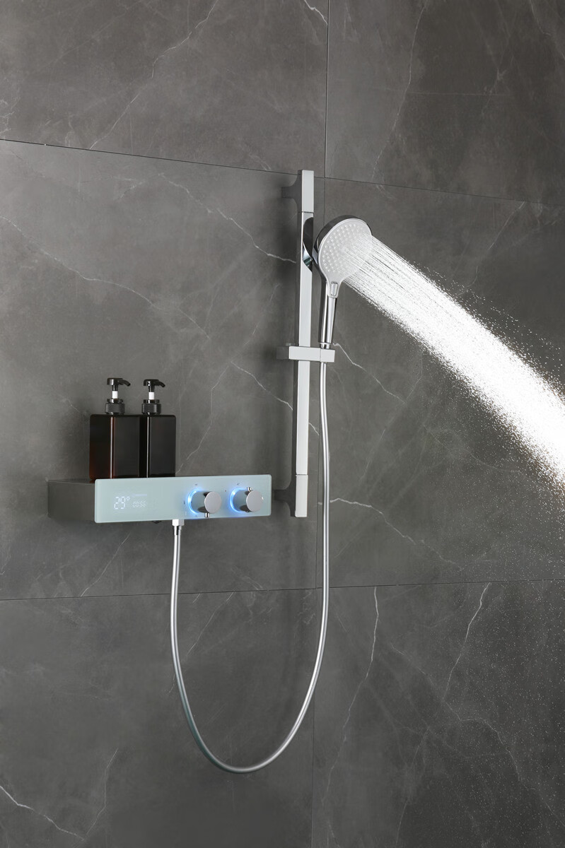 汉斯格雅智能数显浴室淋浴花洒飞雨360mm大顶喷恒温淋浴花洒套鞍