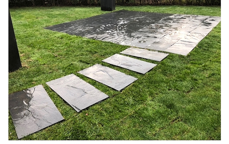 天然汀步石青石板踏步石庭院花园草坪户外园林滑地砖铺路脚踏石长方形