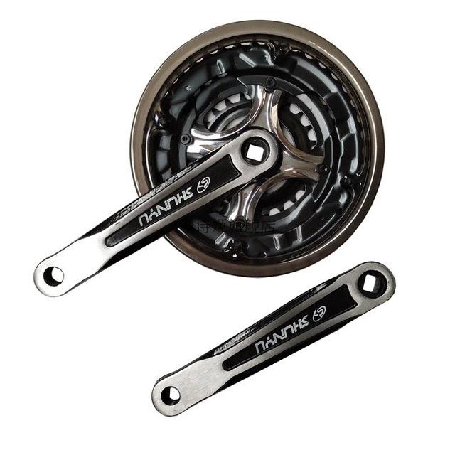 2022新款凤山地自行车脚踏曲柄脚3层变速拐脚脚踏配件21速24速27速齿