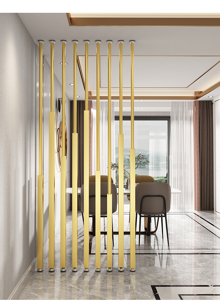 镱雅北欧客厅创意玄关格栅装饰隔断墙条金属轻奢铁艺立柱屏风简约现代
