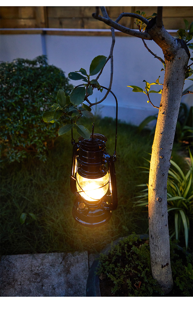 居成太阳能马灯复古小夜灯户外挂灯防水花园布置装饰庭院灯露营帐篷灯