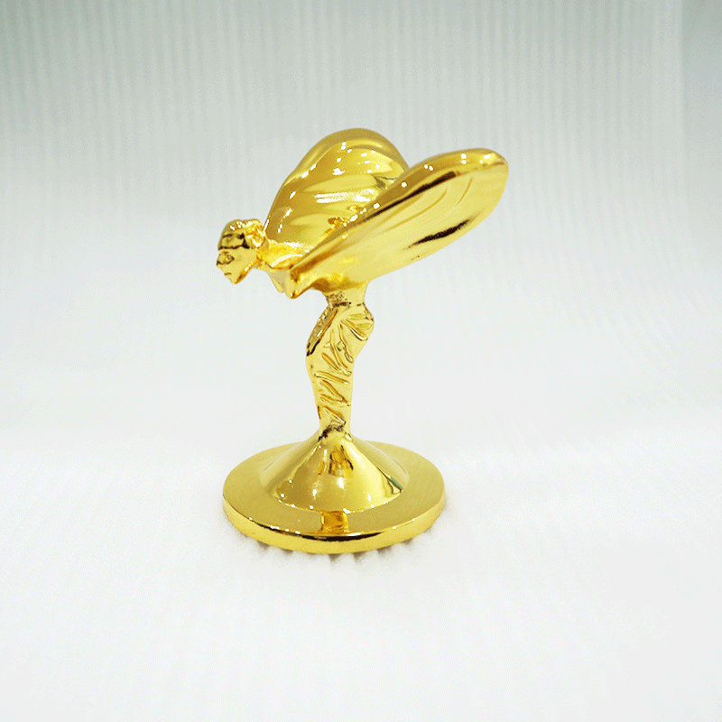 劳斯莱斯小金人车标莱斯汽车机盖立标飞天使车标改车装饰贴标 银色