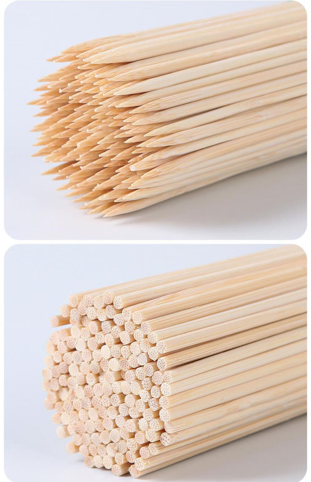 整箱竹签批发商用一次性烧烤签子烤肠炸串羊肉串串香钵钵鸡棉花糖15cm