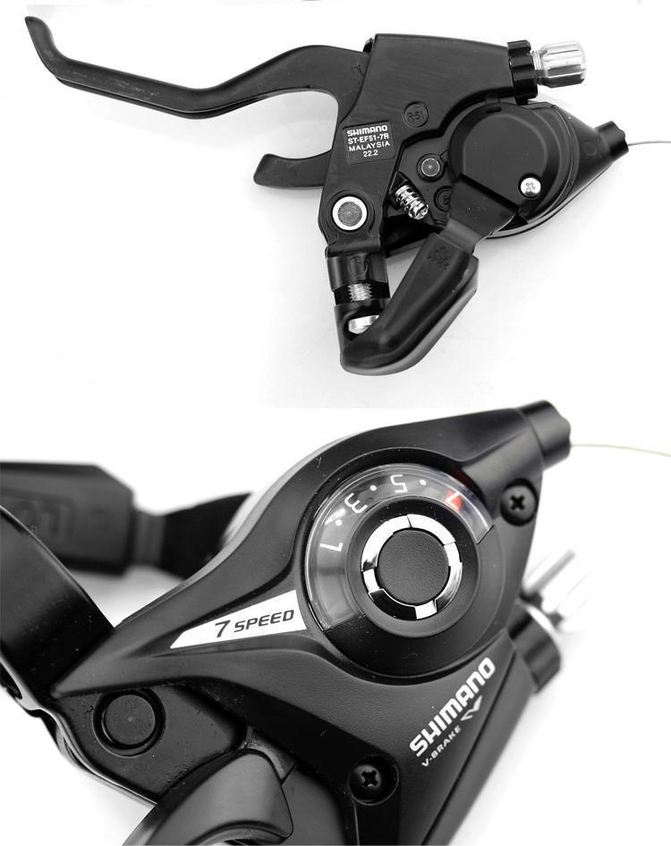 凤凰山地车变速器同款自行车指拨联体刹车把配件3前拨调7档21速24铝