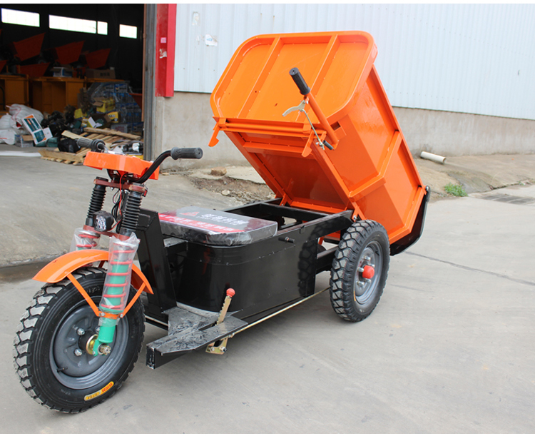 建筑工地专用电动三轮车工程翻斗车拉砖车液压自卸农用拉货电瓶车三