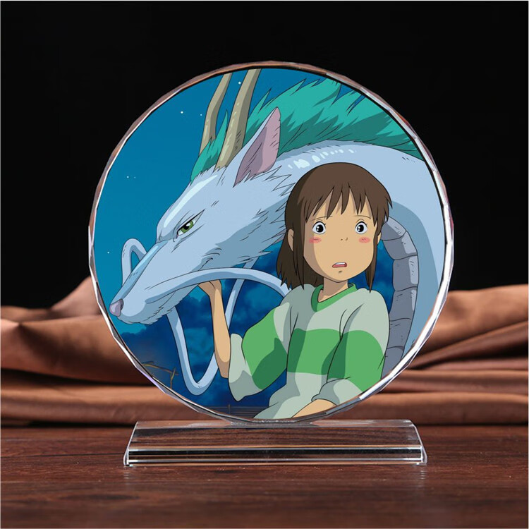 千与千寻手办摆件动漫千与千寻白龙无脸男周边水晶模型摆件礼物创意