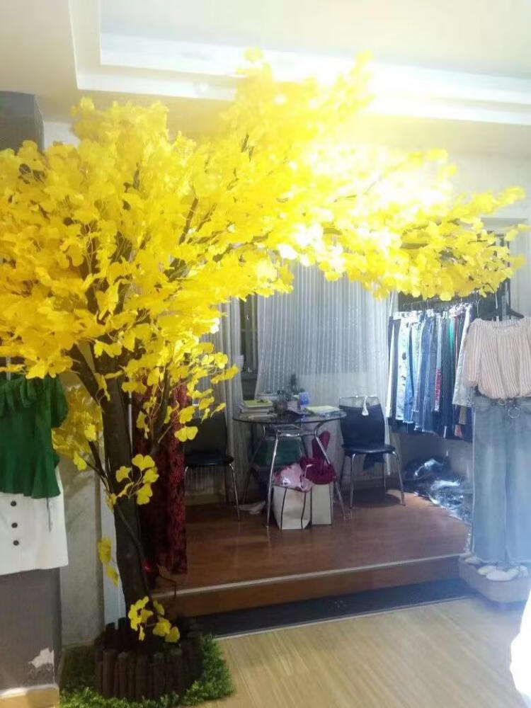 凯都仿真银杏树大型室内装饰假树许愿树黄色婚庆酒店餐厅橱窗装饰道具