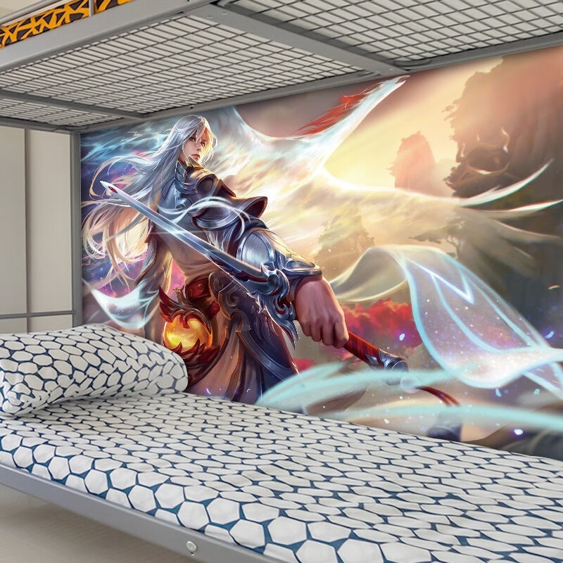 王者荣耀背景墙挂布海报墙纸自粘卧室贴纸出租房改造装饰壁画 量大从
