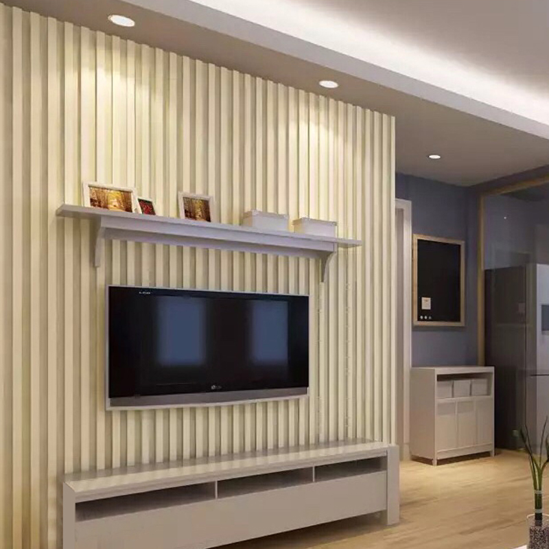 木格栅装饰板195高槽长城板吊顶格栅背景墙墙裙绿可木凹凸装饰板 灰