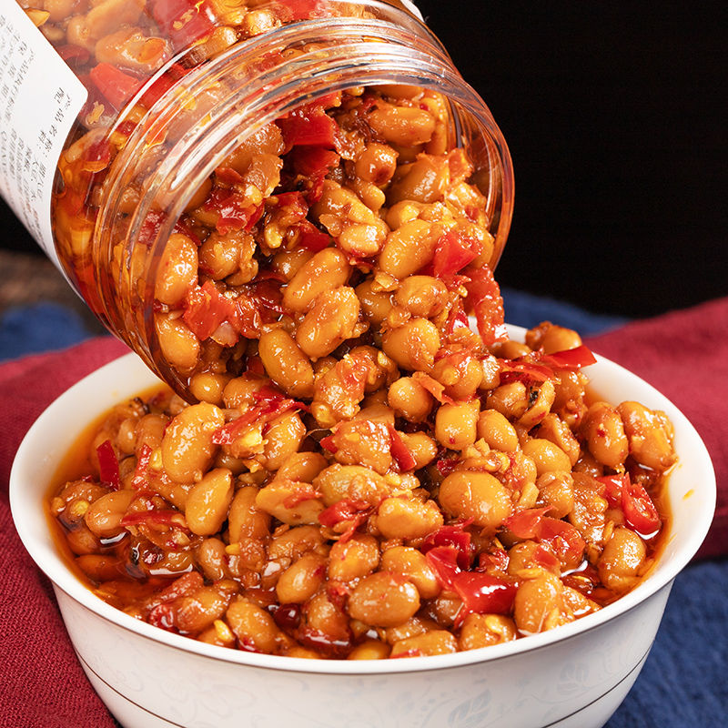 腊八豆下饭菜即食酱菜咸菜黄豆酱豆豉酱豆瓣酱腊八豆280克280克剁辣椒