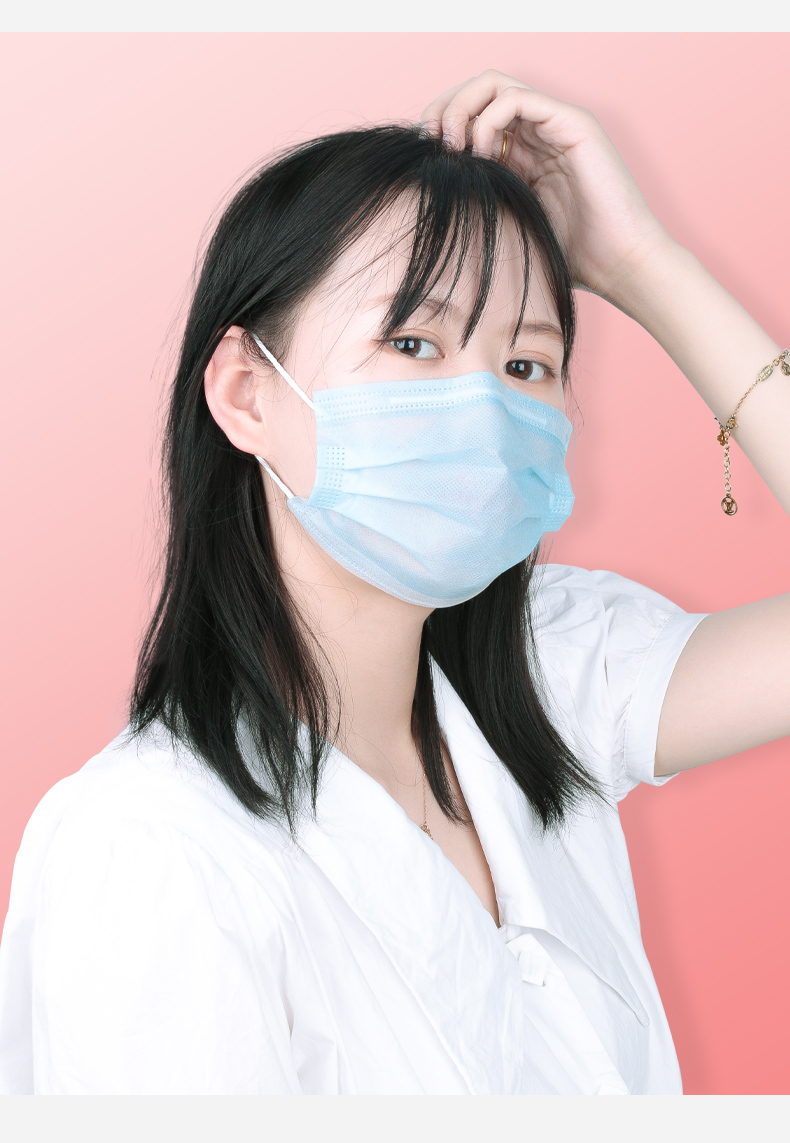 brangdy一次性单层黑色夏季超薄口罩一层两层夏天女神防晒防尘轻薄