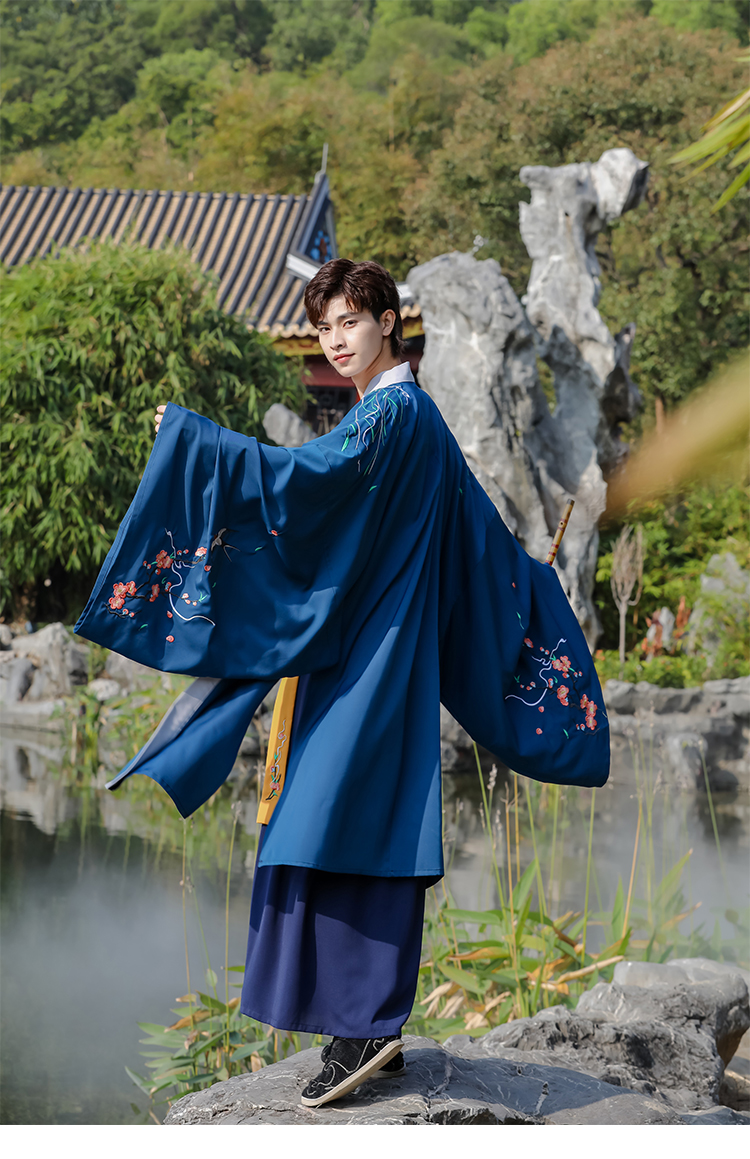 古装汉服女侠客全套中国风男女交领武侠客水墨印花刺绣演出服班服装乔