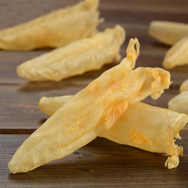 60头深海黄花胶a货靓货筒肚 天然鱼鳔 干货非洲黄花鱼胶500克 浅黄色