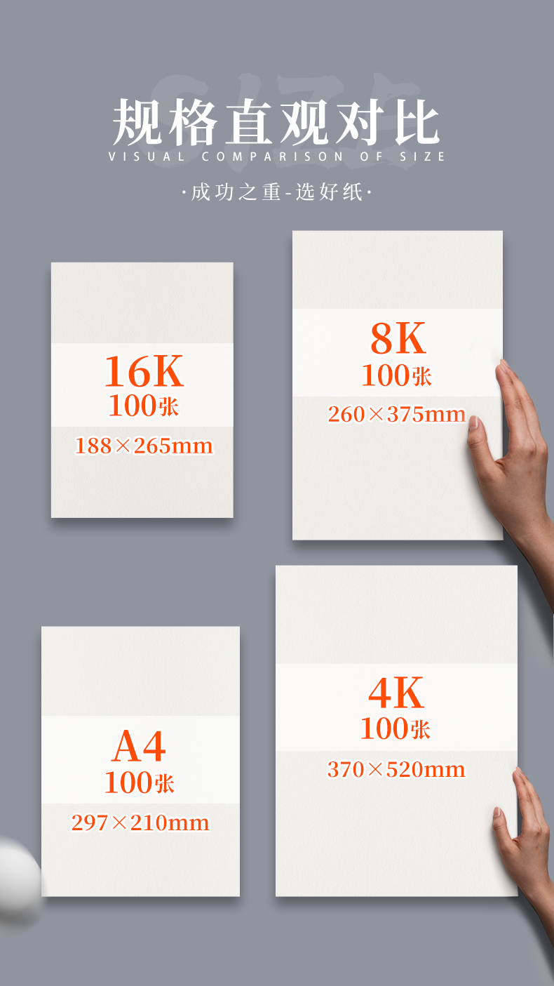 metgala200张美术素描纸4k加厚画纸水粉绘画油画美术生专用a3画画纸8k