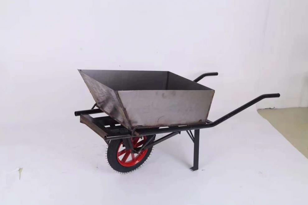 推土车工地地推车灰斗车水泥手推车环保车垃圾车拉砖小铁车拉砖加厚