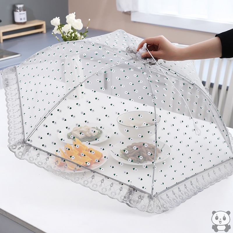 防蝇纱罩 夏季餐桌罩透气家用网纱罩防尘防苍蝇盖菜罩可折叠圆形饭菜