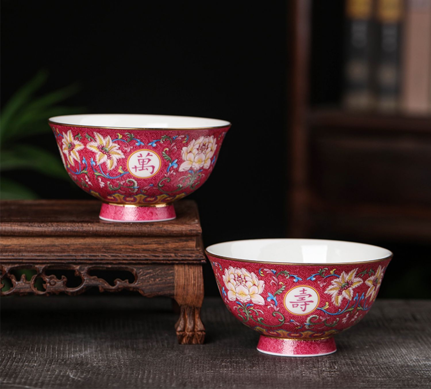 yyc 景德镇陶瓷器寿碗定制老人生日寿碗福寿碗寿宴答谢回礼品盒套装