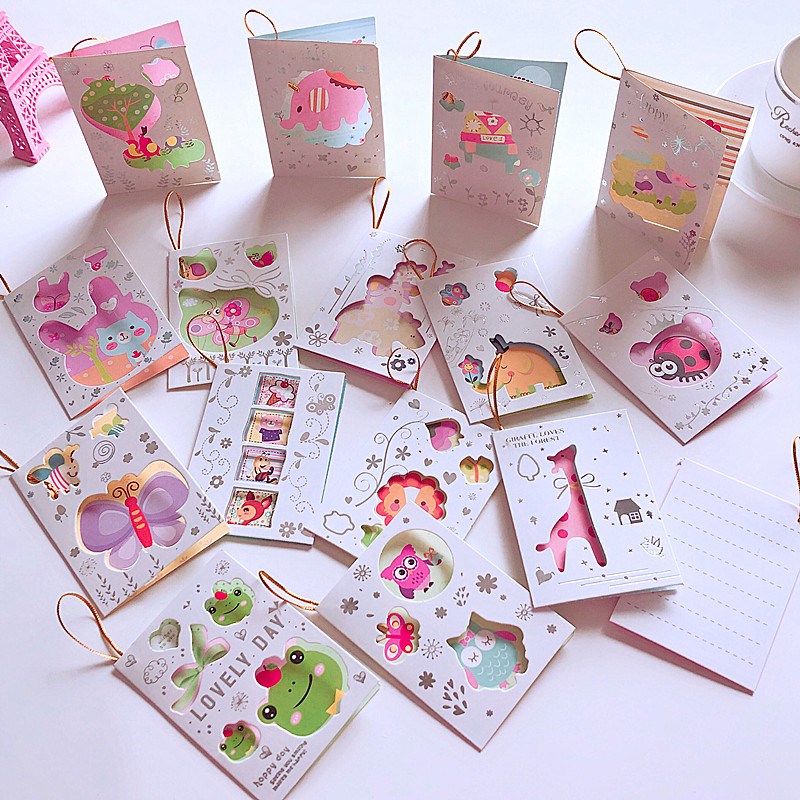 毕业贺卡创意可爱立体儿童节贺卡幼儿园毕业生日邀请函祝福迷你小卡片