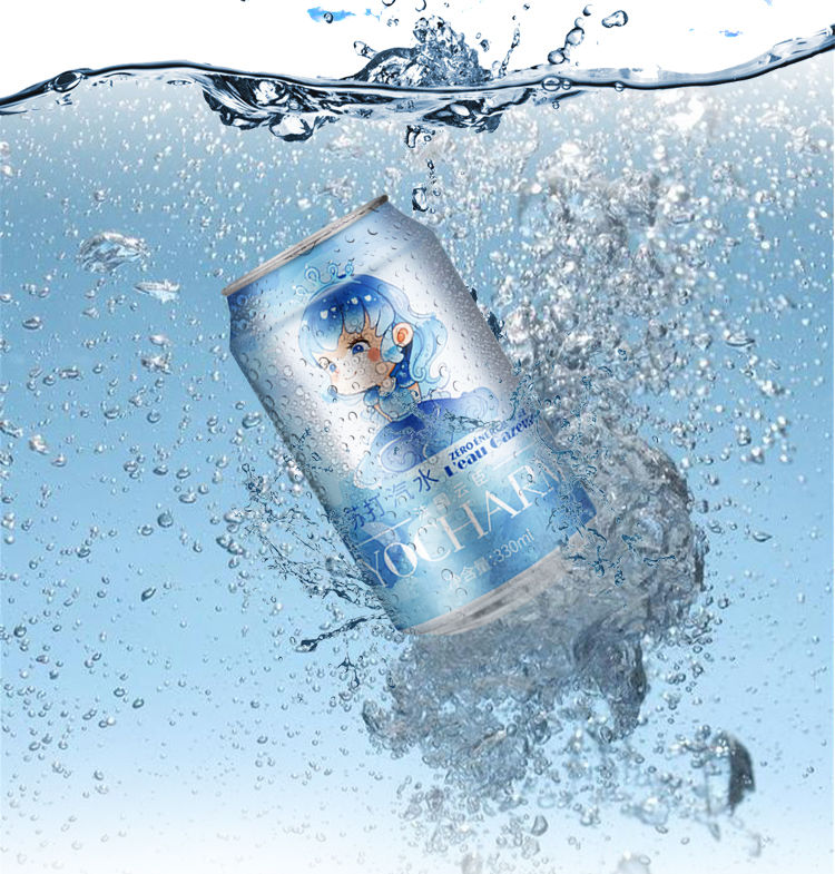 法国云臣yocharm苏打汽水原味苏打水饮料330ml24罐330ml24瓶原味苏打