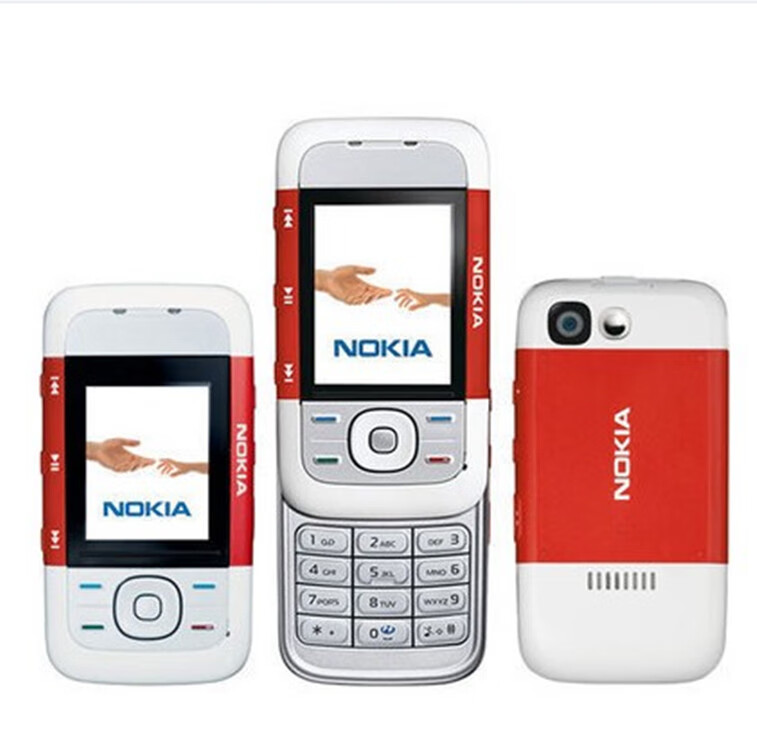 nokia/诺基亚 5300经典滑盖按键老年人大小学生备用音乐移动手机 红