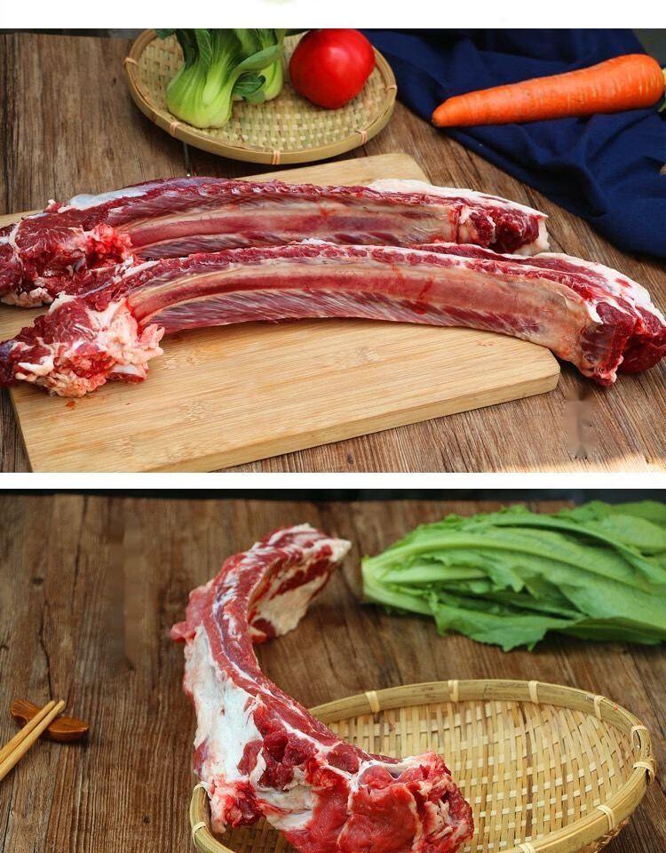 牛排骨牛肋排骨黄牛排骨牛骨带肉中秋节团建送礼生鲜 多肉牛排骨1斤装