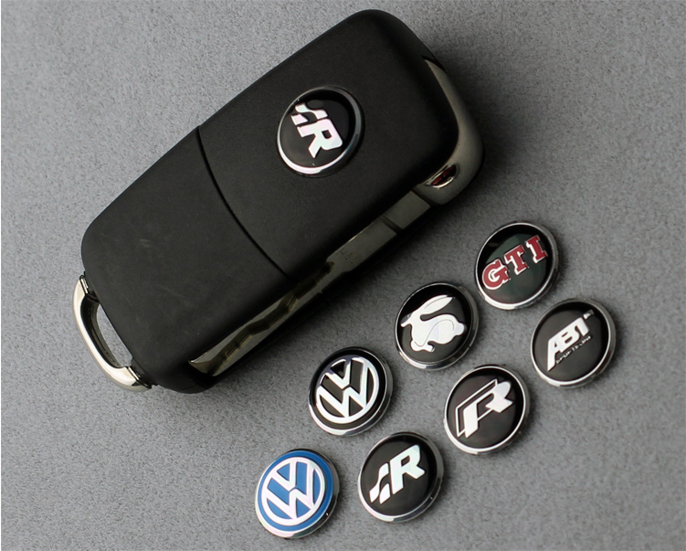 预售年后适用于大众遥控器斯柯达srgtir狼堡vw钥匙专用标恶魔贴汽车