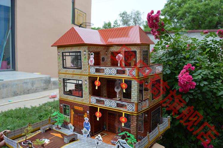 烧纸 清明节祭祀扫墓用品大号纸扎纸房子祭祀用品别墅洋房成品发货