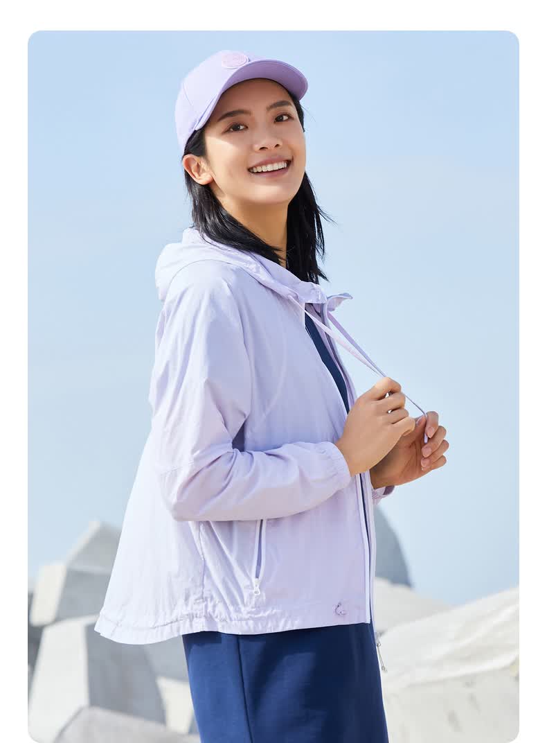 探路者防晒服男女款2022春夏新款防紫外线轻薄透气户外舒适皮肤衣外套