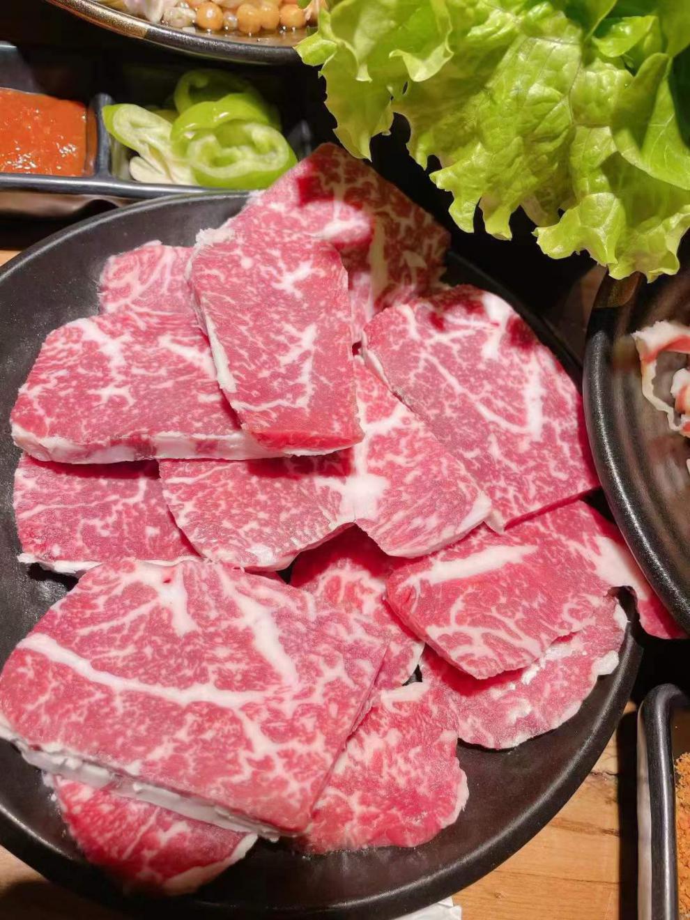 秒发2斤龙江和牛三角牛霖1000克清真烤肉烧烤国产雪花牛肉