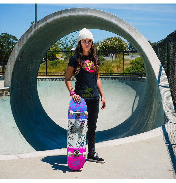 【京品】santa cruz滑板美国进口加拿大枫木双翘滑板板面加砂纸基础