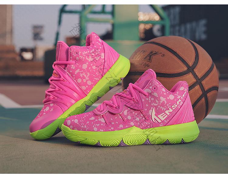 菠萝屋篮球鞋男洛杉矶5代地狱之火章鱼篮球战靴耐磨防滑情侣 深棕色