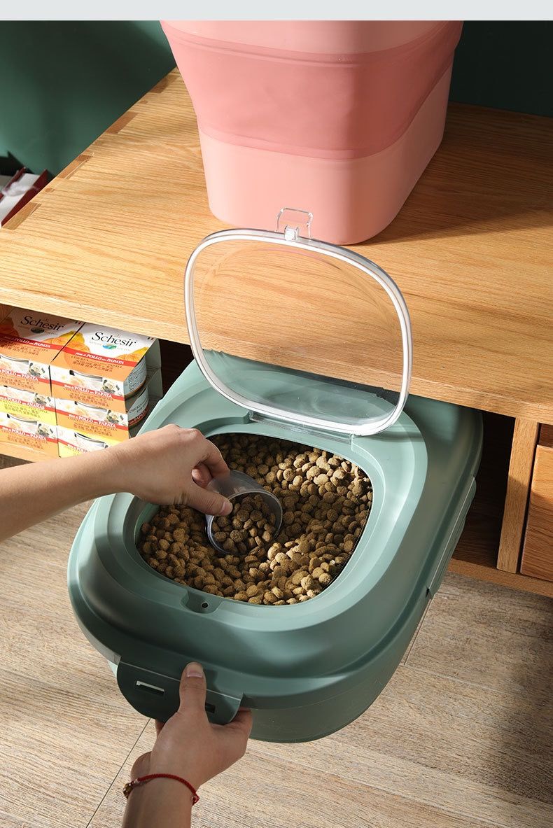 梦茜儿新品智能真空储粮桶狗粮桶密封防潮猫粮储存桶宠物储粮罐20斤大
