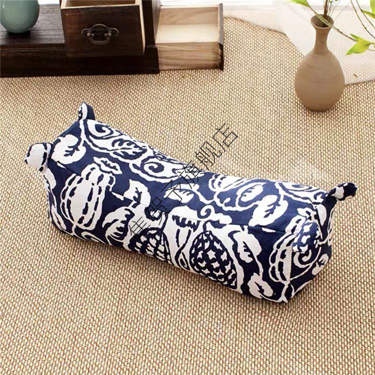 2022新款虎年老虎枕头手工刺绣 虎头枕荞麦壳枕助睡全棉粗布纯手工