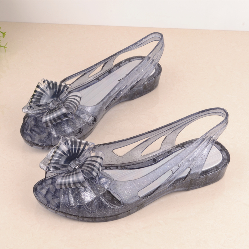 会发光的水晶鞋搞怪时尚凉鞋夏季搞老奶奶水晶拖鞋老式水晶鞋塑料女