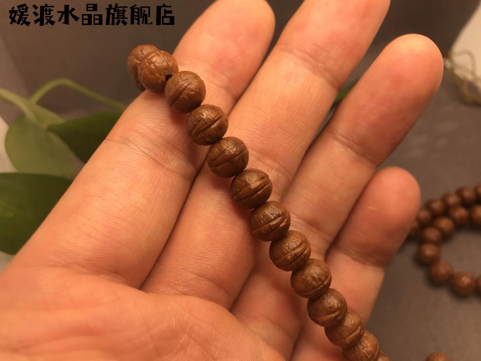 手串凤眼手串紫金鼠雕刻凤眼108颗脖挂项链尼泊尔凤眼手持菩提子佛珠