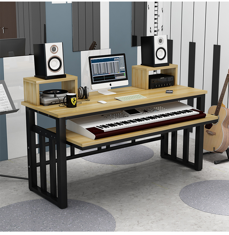 电子琴桌简约现代编曲桌工作台家用琴架琴桌电钢琴音乐调音录音棚 140