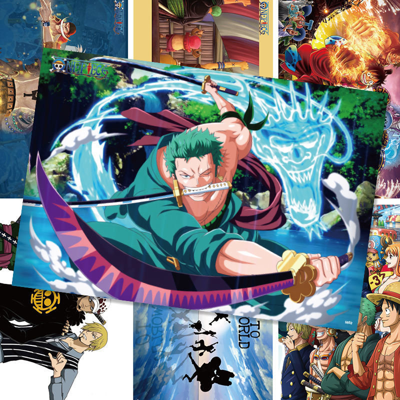 罗罗诺亚·索隆海报大张海贼王海报墙贴 学生宿舍动漫周边墙壁贴纸