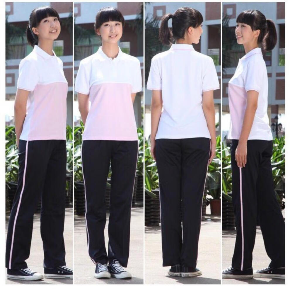 顺德区校服初中夏装套头t恤长裤春秋外套加棉男女休闲学生运动服t天