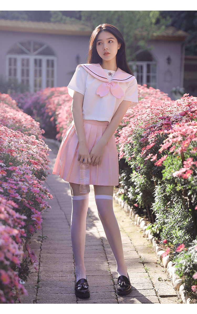 霏慕情趣内衣女日系二次元jk制服套装学校水手服樱花百褶短裙cos学院