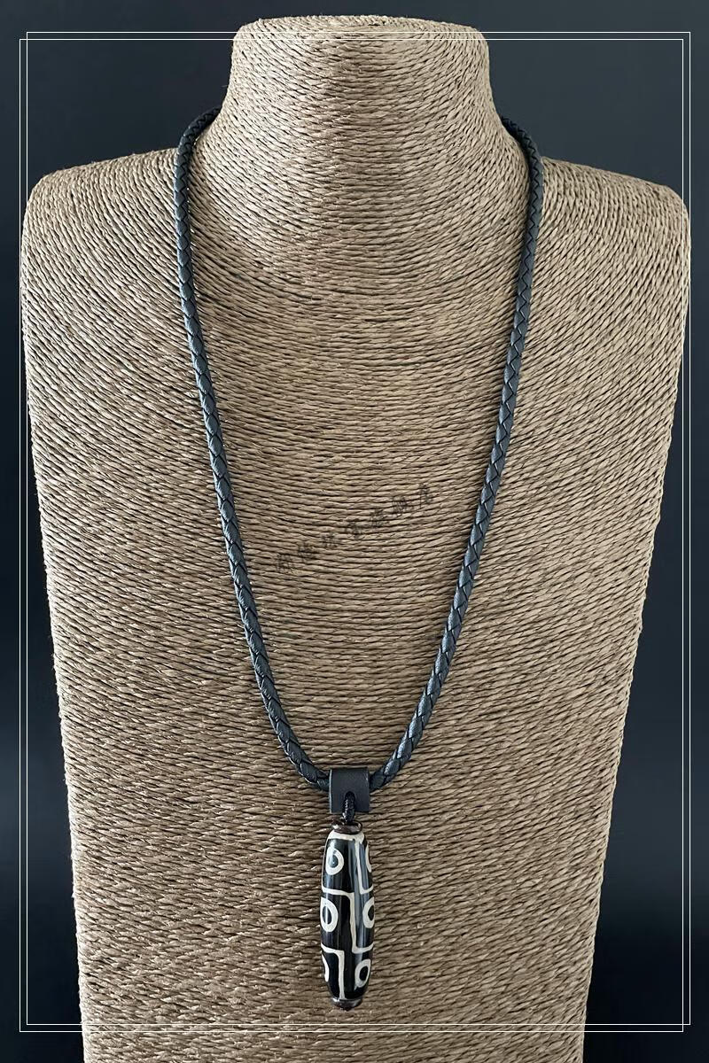 高档时尚挂坠绳配绳高端皮天珠吊坠挂绳挂坠绳配绳挂链吊牌项链绳长款